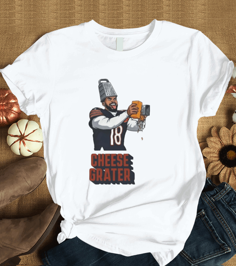 Caleb Williams Cheese Grater Chicago Football Humor T-Shirt