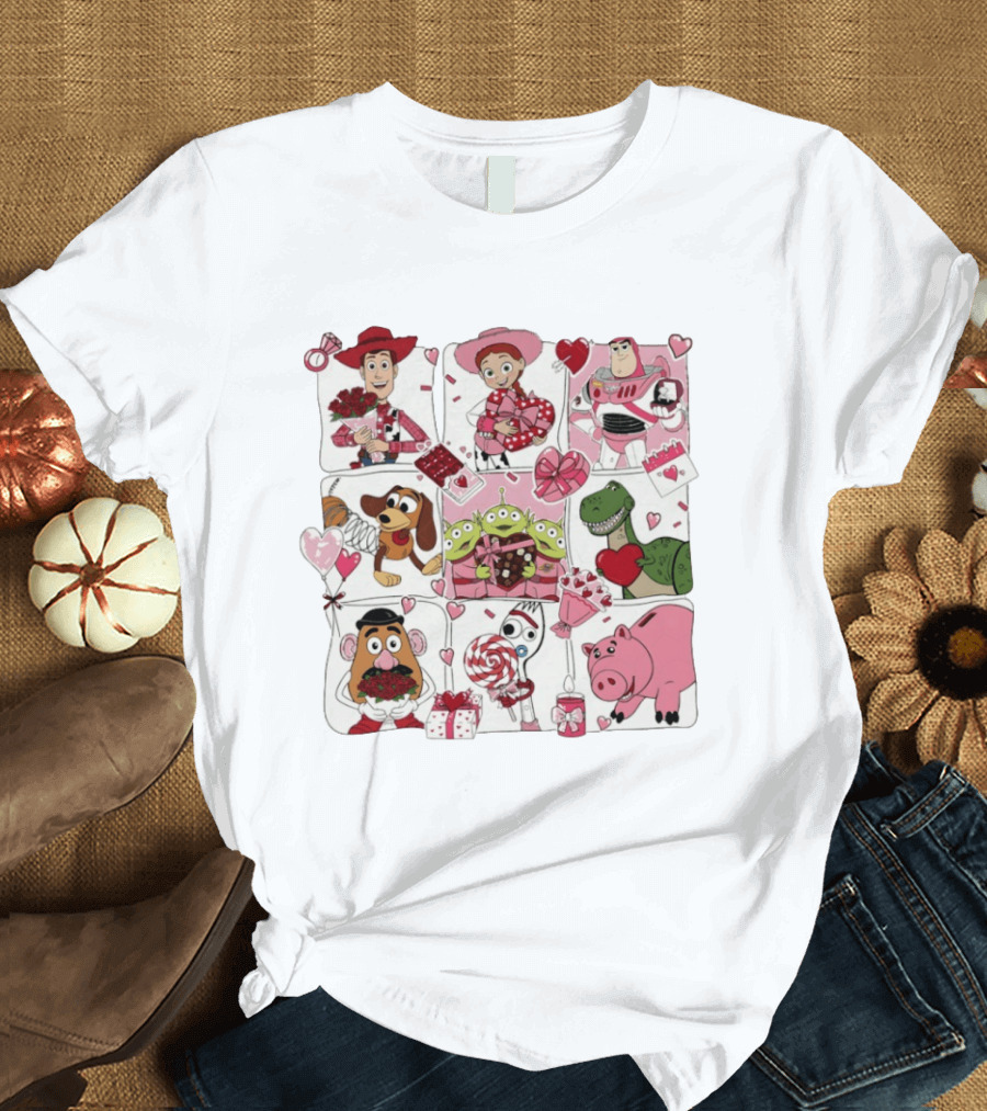 Cartoon Movie Pink Heart Valentine Coquette Valentine’s Day T-Shirt
