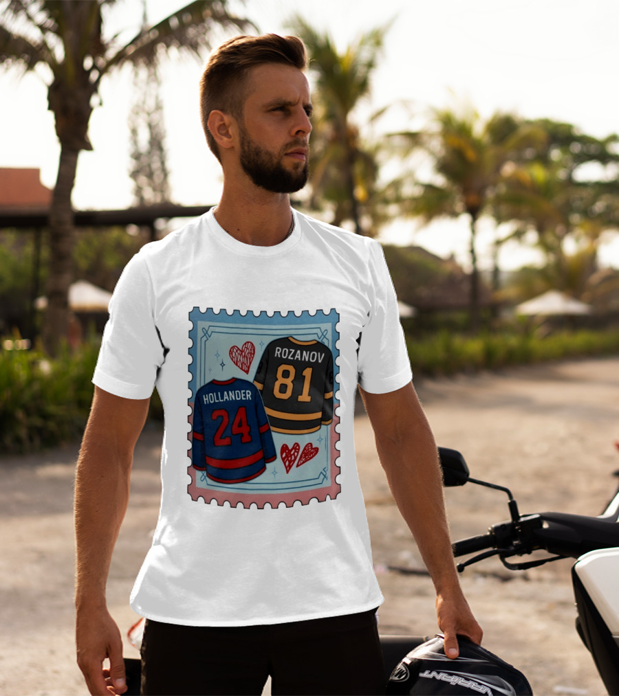 Hollander Rozanov 24 81 Hockey Romance Stamp T-Shirt