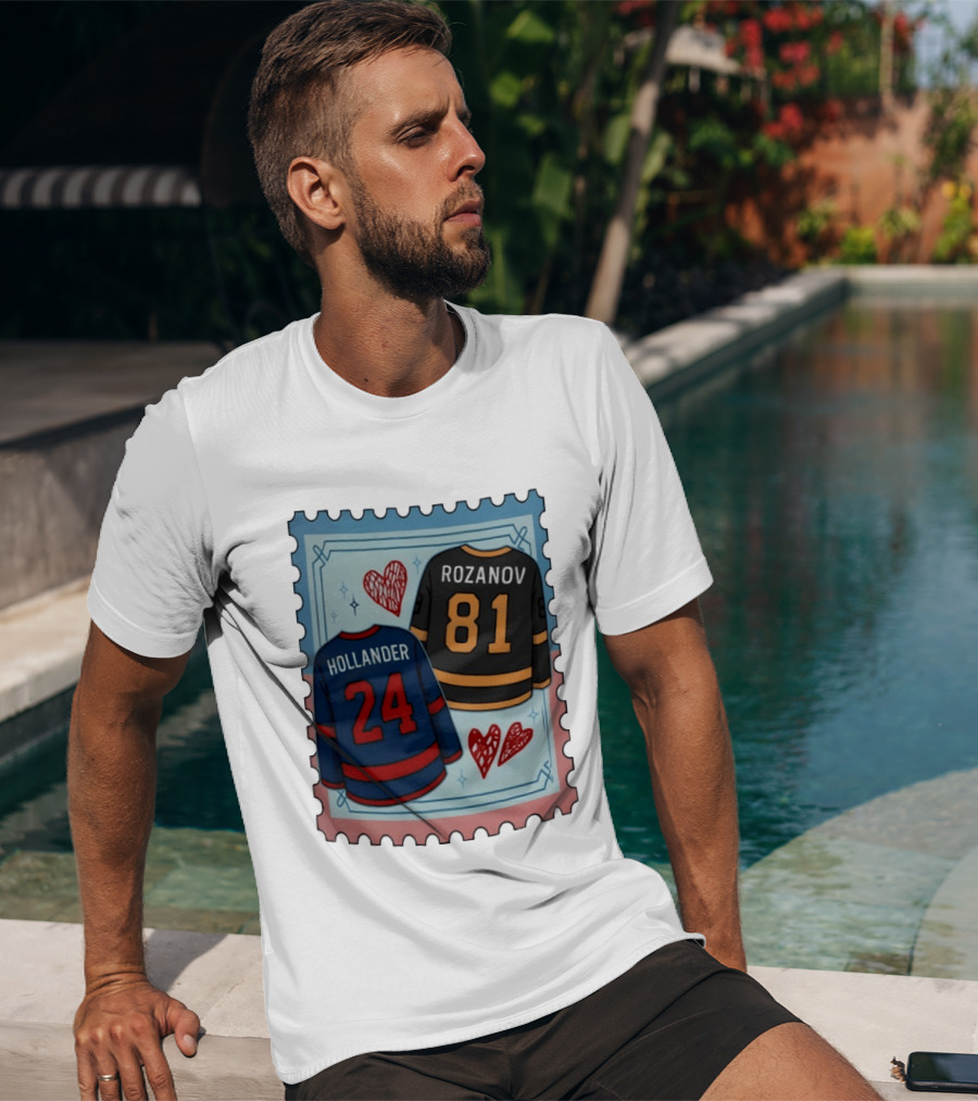 Hollander Rozanov 24 81 Hockey Romance Stamp T-Shirt
