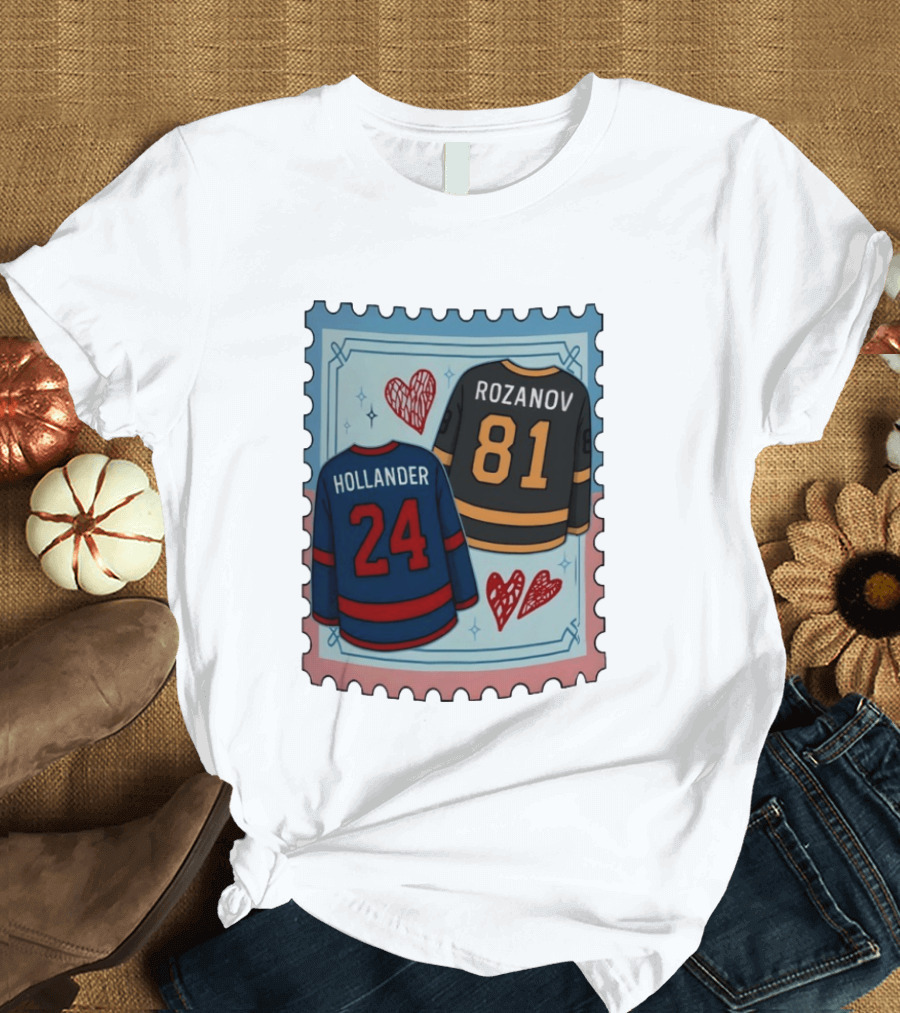 Hollander Rozanov 24 81 Hockey Romance Stamp T-Shirt