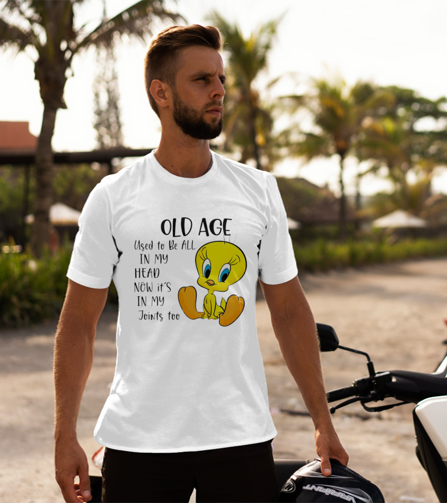 Old Age Tweety Used To Be All In My Head Now It's In My Joints Too T-Shirt