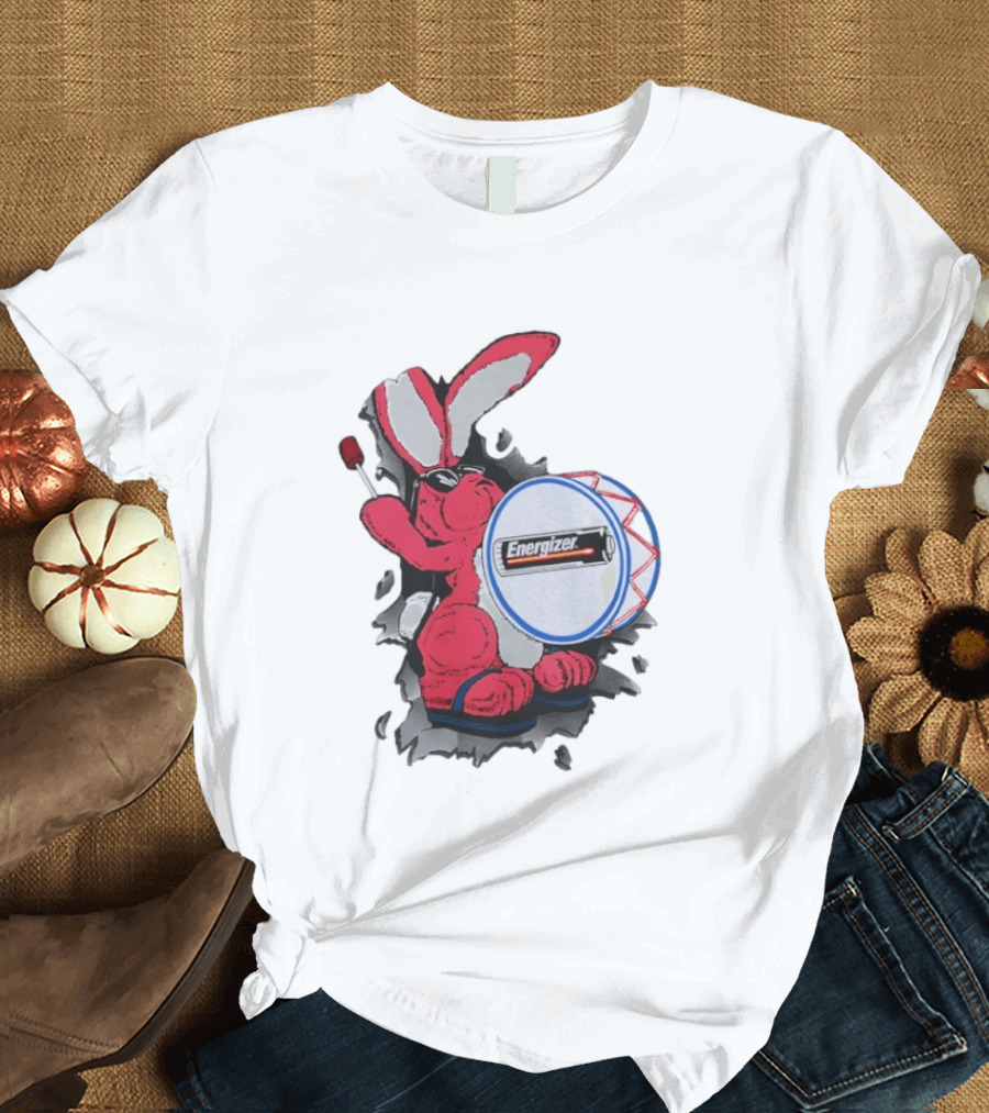 Energizer Bunny Vintage 90s Battery Drumming T-Shirt