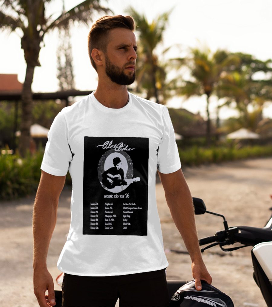 Alec André Acoustic Solo Tour 2026 Concert Dates And Locations T-Shirt