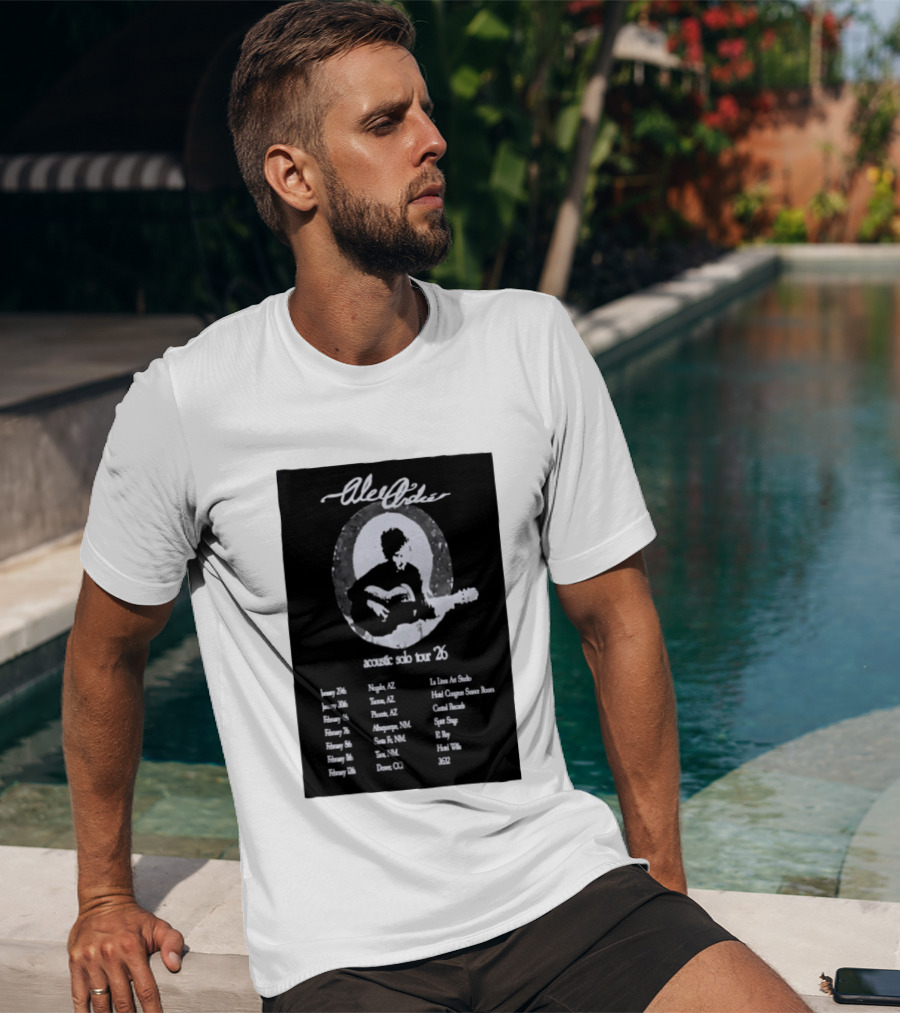 Alec André Acoustic Solo Tour 2026 Concert Dates And Locations T-Shirt