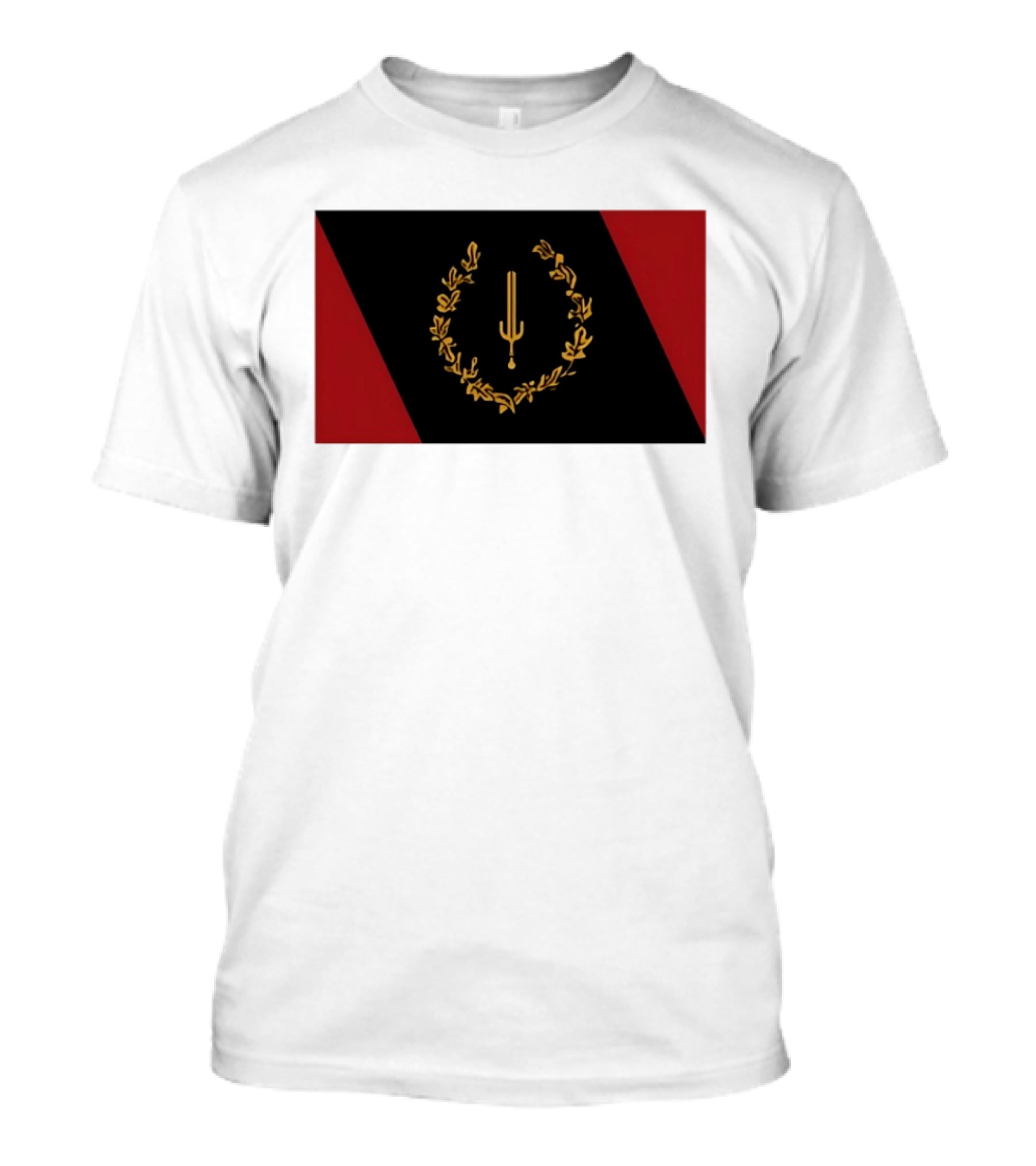 Black American Heritage Flag Laurel Wreath And Torch T-Shirt