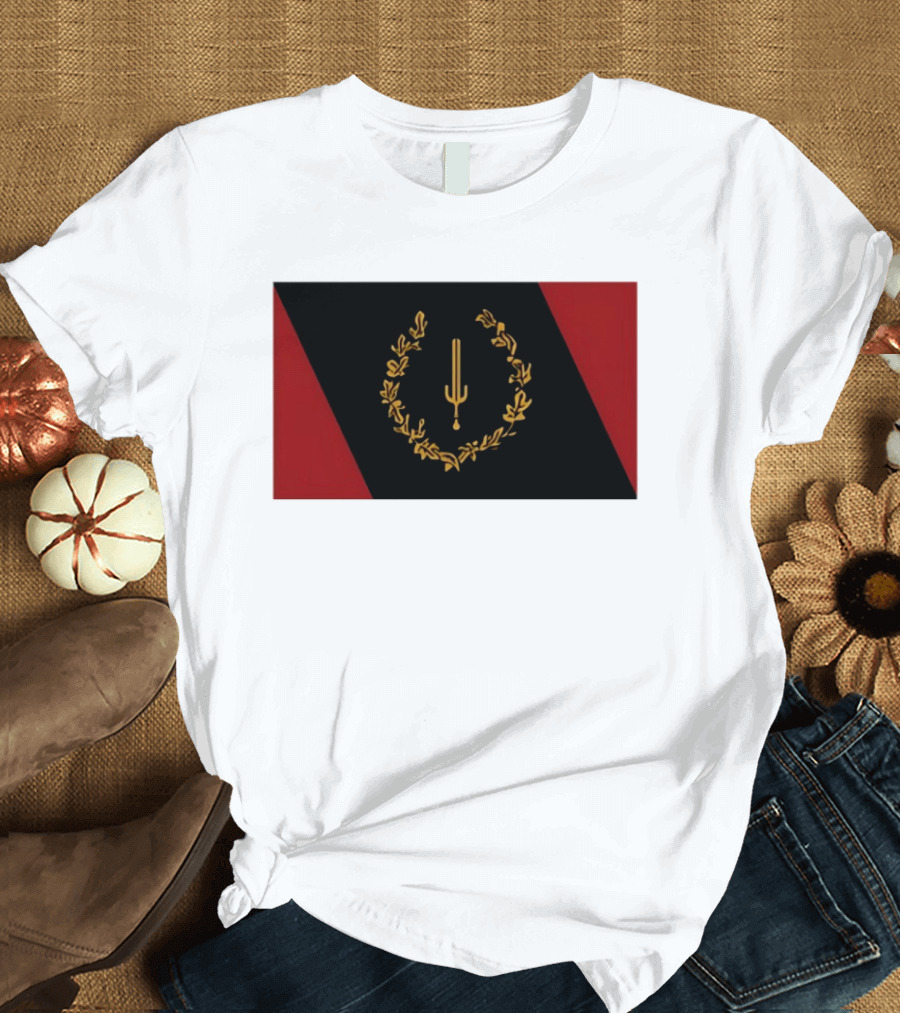 Black American Heritage Flag Laurel Wreath And Torch T-Shirt