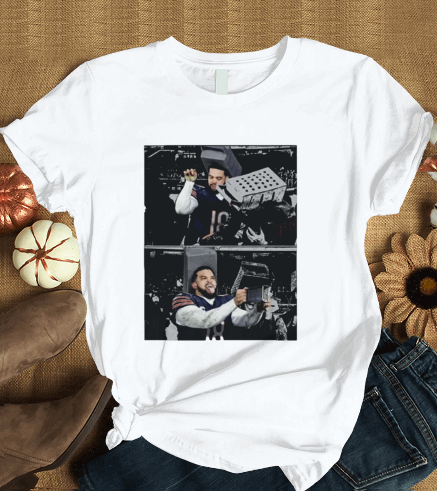 Caleb Cheese Grater Chicago Bear Football Fan Meme T-Shirt