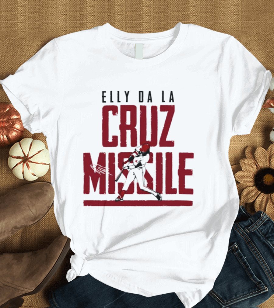 Elly De La Cruz Missile Cincinnati Reds MLB T-Shirt