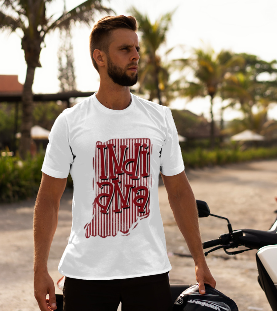 Indiana Stripe Hoosiers Football Indiana T-Shirt