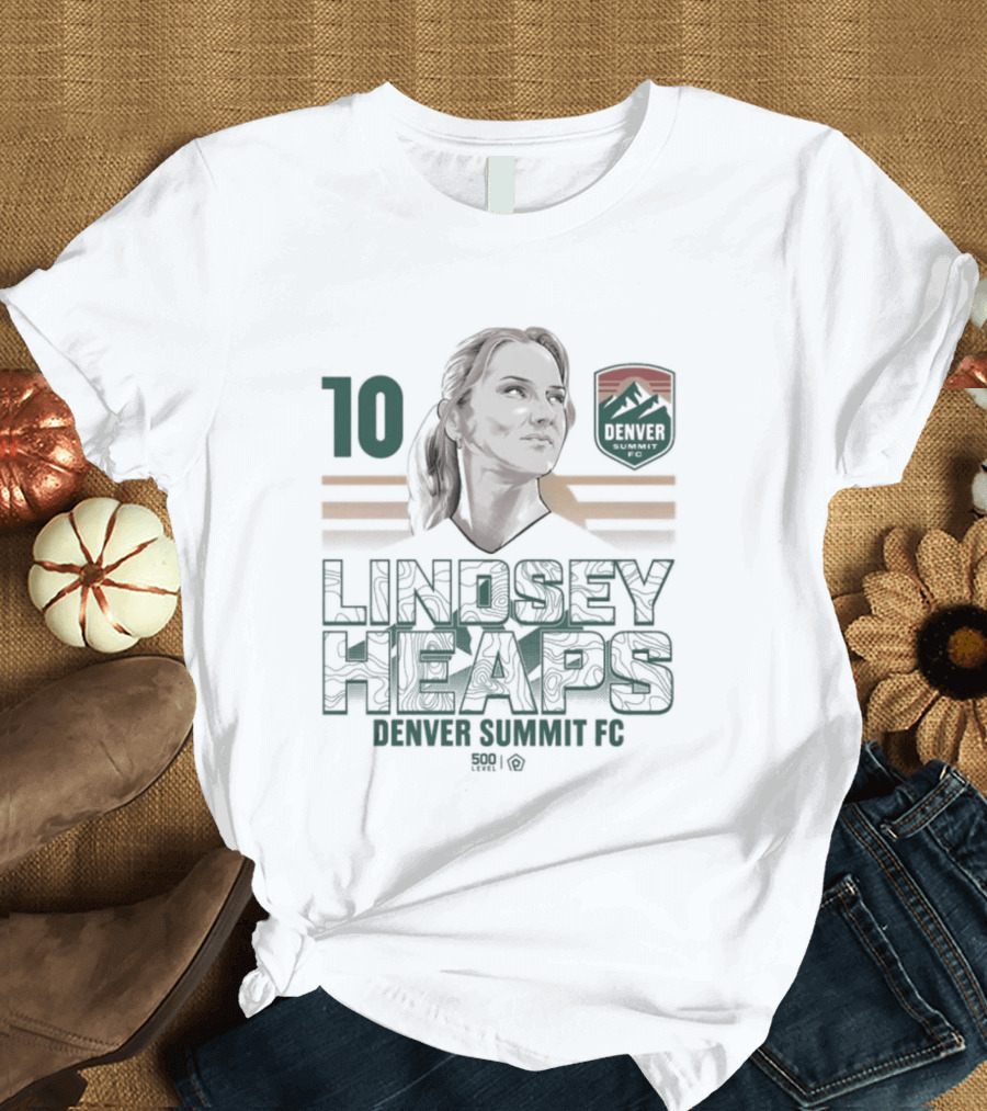 Lindsey Heaps 10 Denver Summit FC Vector T-Shirt