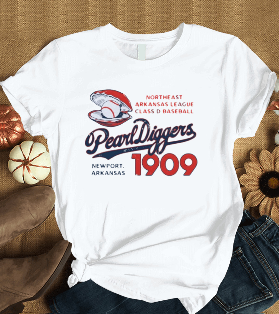 Northeast Arkansas League Class D Baseball Pearl Diggers Newport Arkansas 1909 T-Shirt
