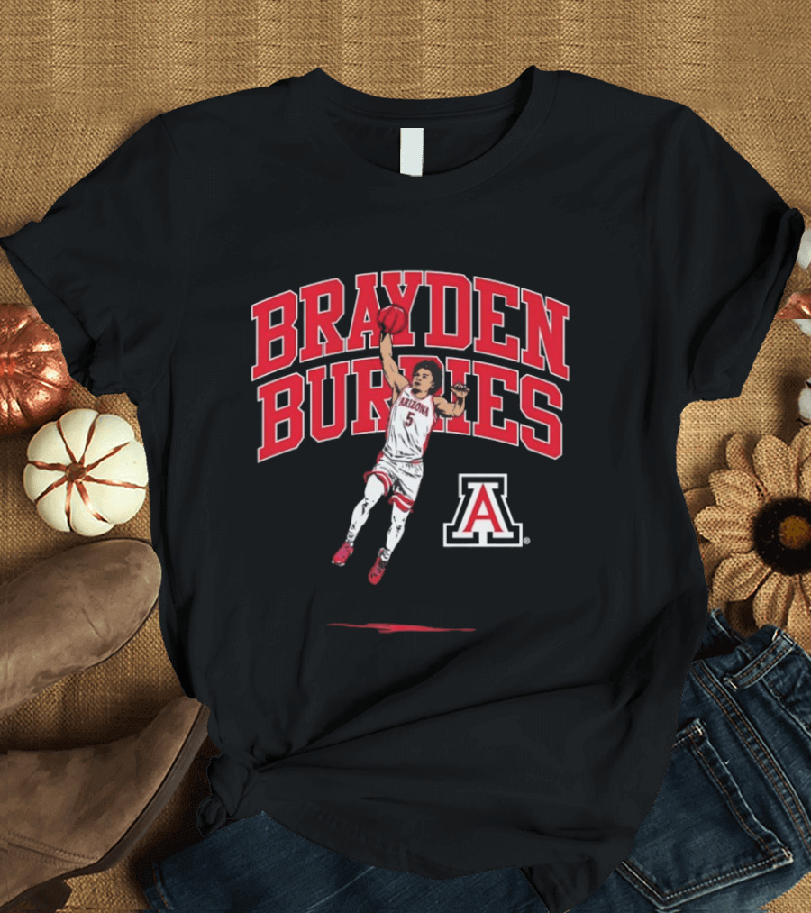 Arizona Basketball Brayden Burries Athlete Number 5 T-Shirt
