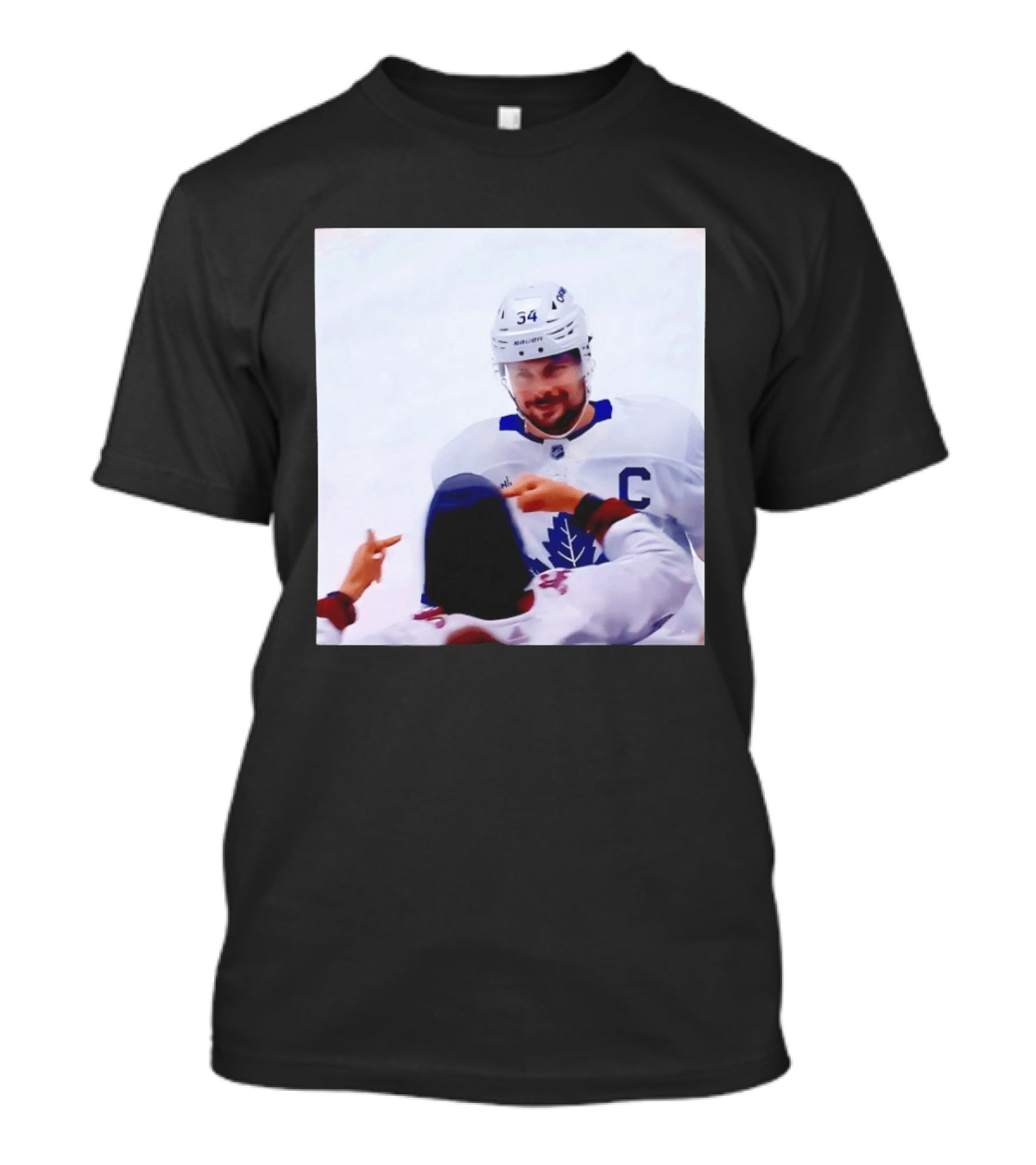 Auston Matthews Smirk Number 34 Maple Leafs Captain Ice Hockey Moment T-Shirt
