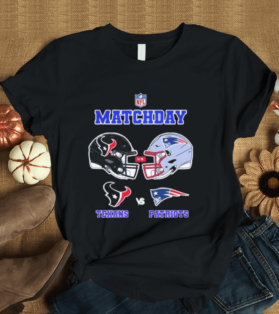 NFL Matchday Houston Texans Vs New England Patriots January 18 Gillette Stadium Rivalry Edition T-Shirt