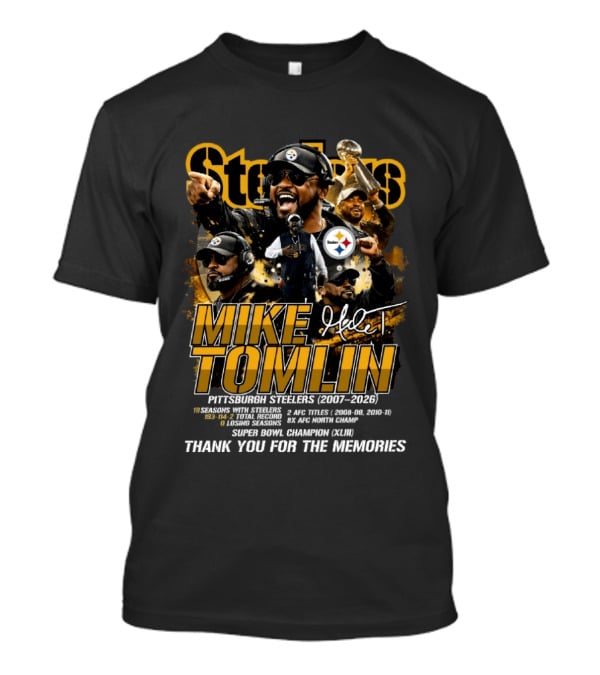 Mike Tomlin Pittsburgh Steelers 2007 2026 Super Bowl Champion Thank You T-Shirt