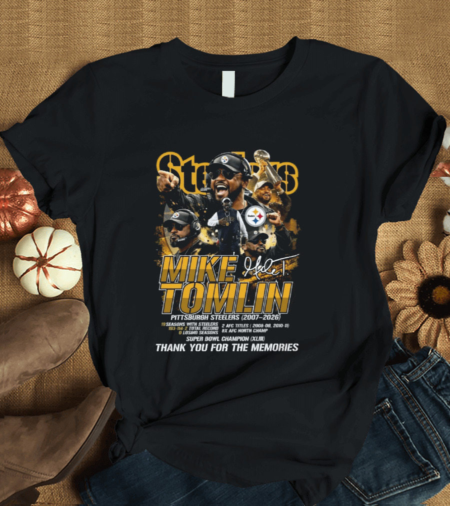 Mike Tomlin Pittsburgh Steelers 2007 2026 Super Bowl Champion Thank You T-Shirt