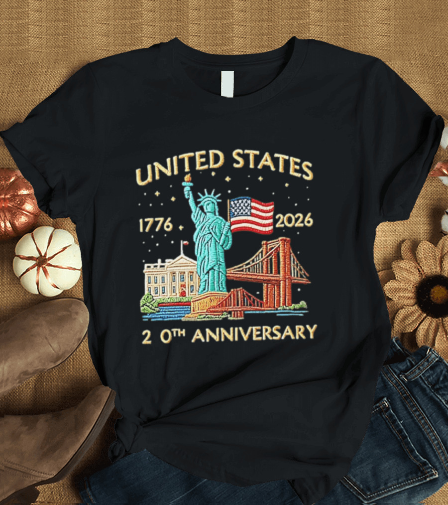 United States 250th Anniversary Statue Of Liberty White House 1776 2026 T-Shirt