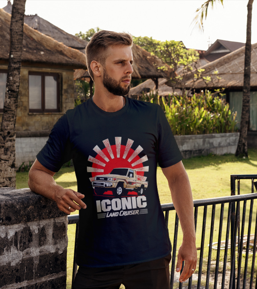 Iconic Toyota Land Cruiser Vintage Sunburst T-Shirt