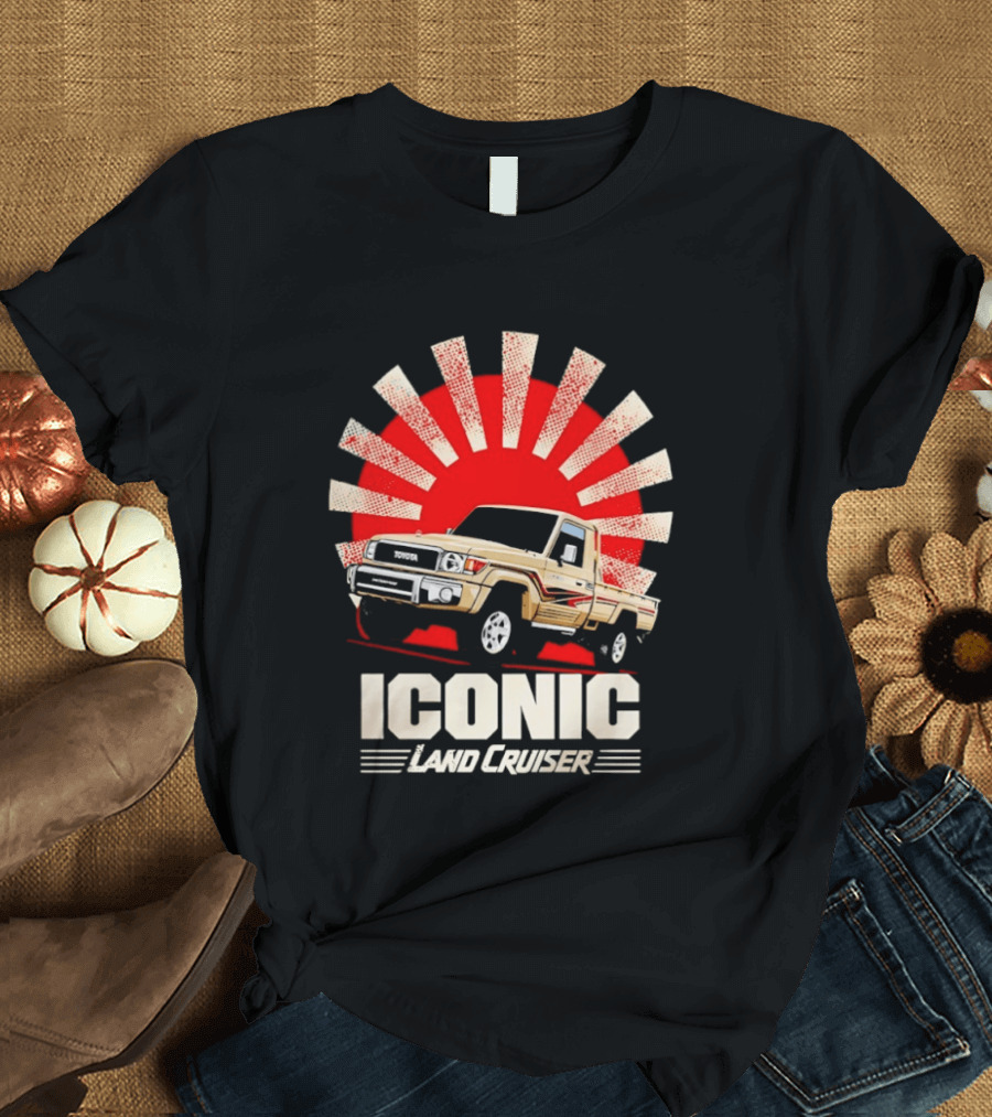 Iconic Toyota Land Cruiser Vintage Sunburst T-Shirt