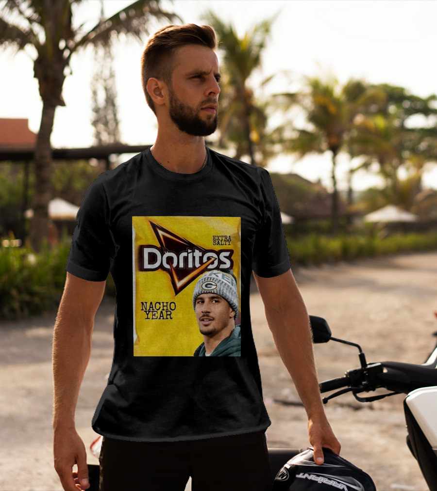 Doritos Nacho Year Extra Salty Green Bay Packers Football Beanie T-Shirt