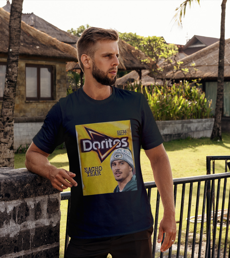 Doritos Nacho Year Extra Salty Green Bay Packers Football Beanie T-Shirt