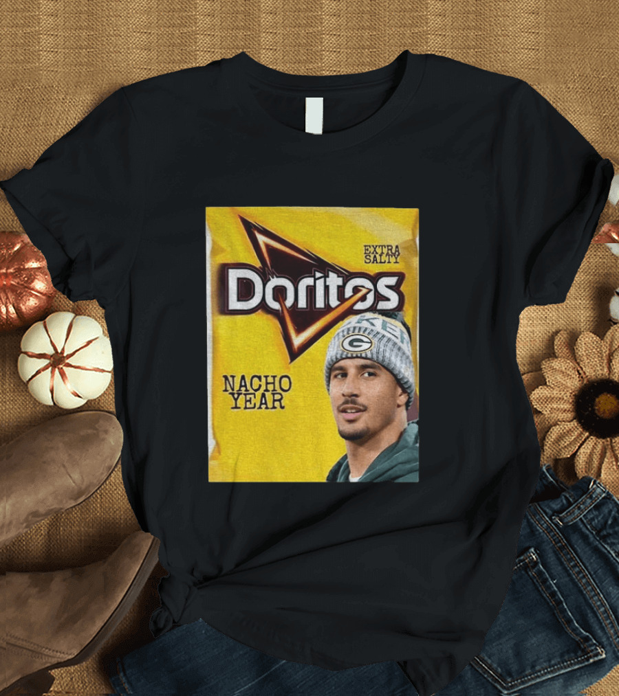 Doritos Nacho Year Extra Salty Green Bay Packers Football Beanie T-Shirt