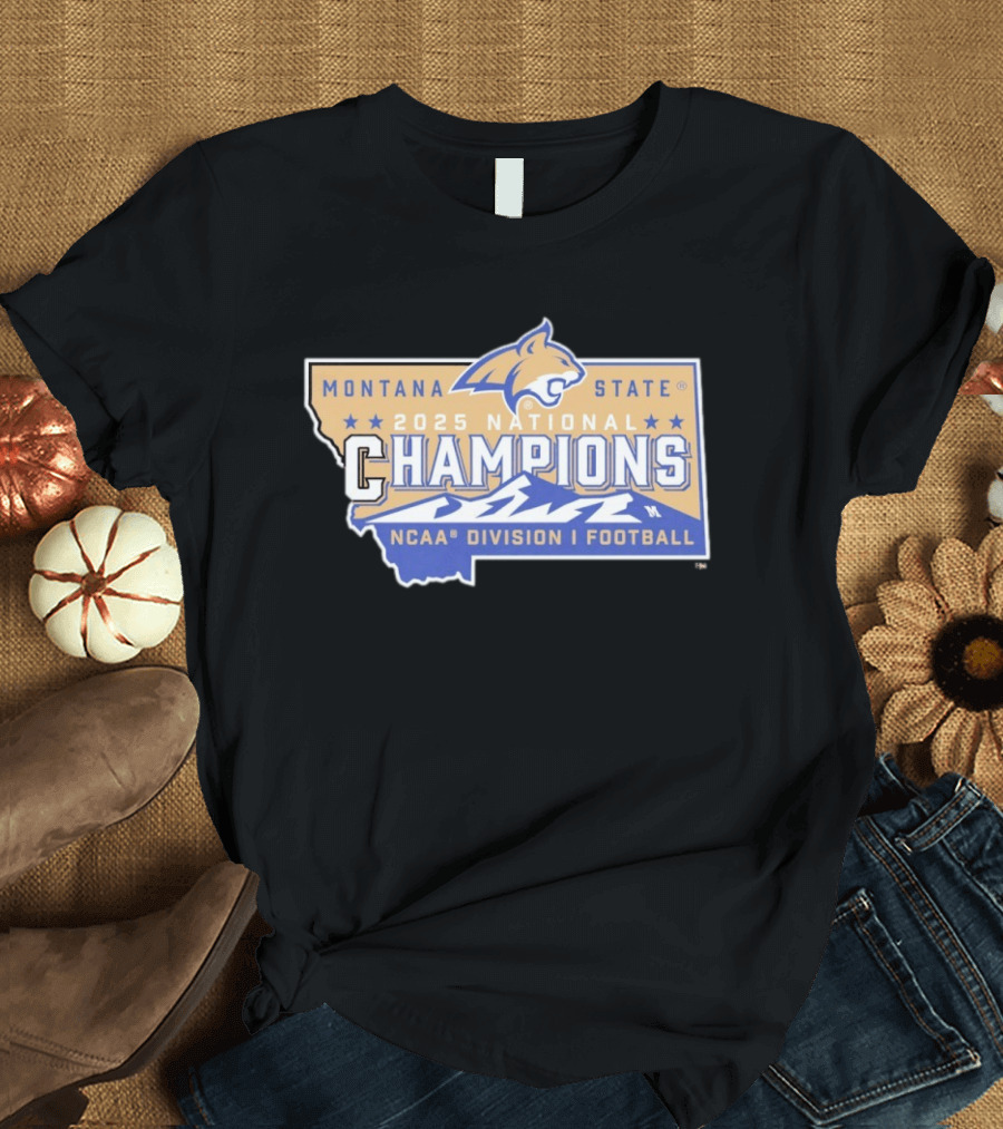 Montana State Bobcats 2025 National Champions NCAA Division I Football T-Shirt