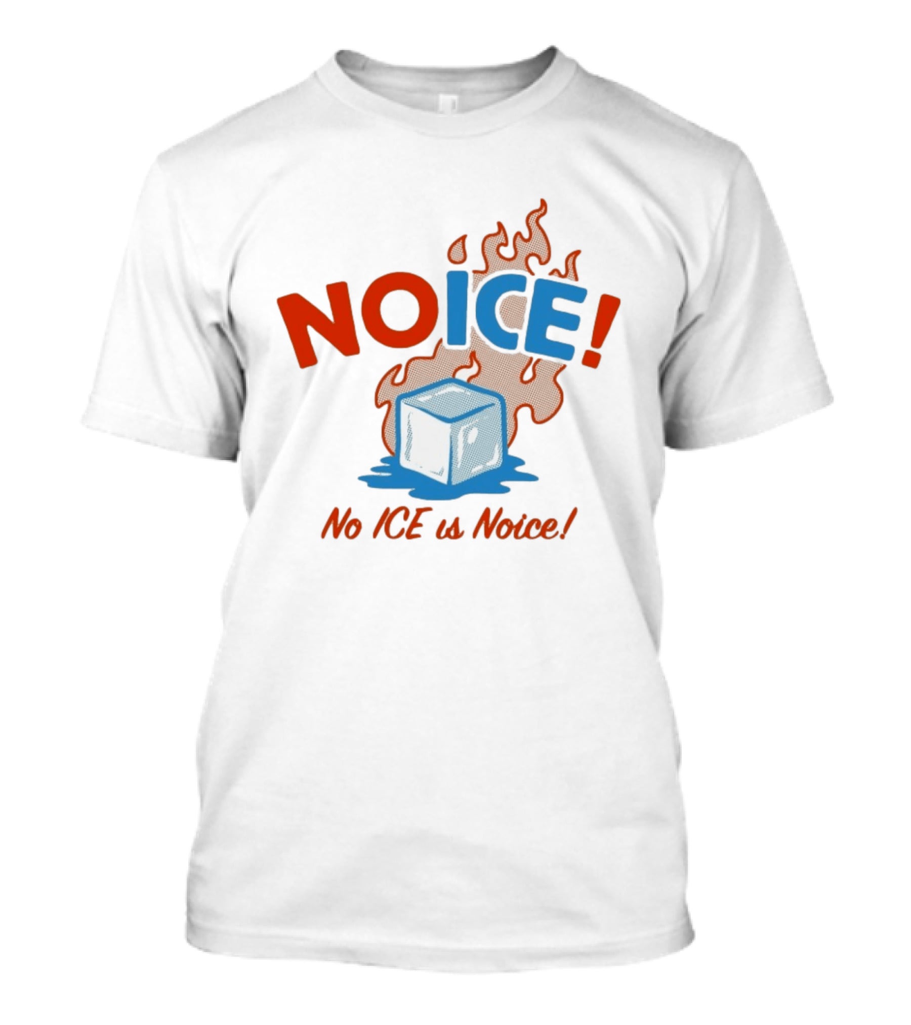 No ICE Noice Ice Cube Flame Fun Playful T-Shirt