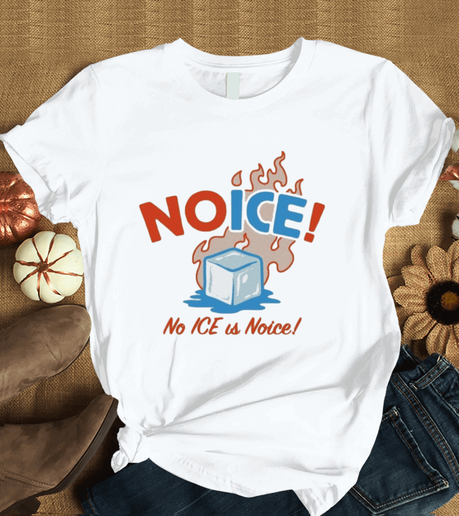 No ICE Noice Ice Cube Flame Fun Playful T-Shirt