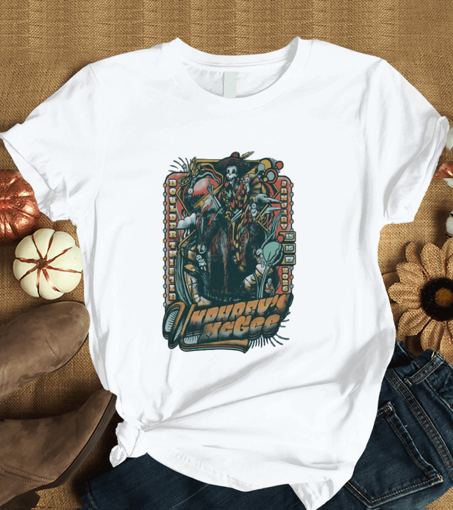 Umphrey's McGee Boulder Theater January 15 16 17 2026 Skeleton T-Shirt