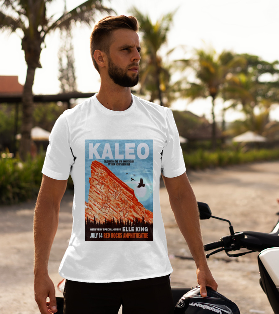 Kaleo Celebrating 10th Anniversary A/B With Guest Elle King July 14 Red Rocks Amphitheatre T-Shirt