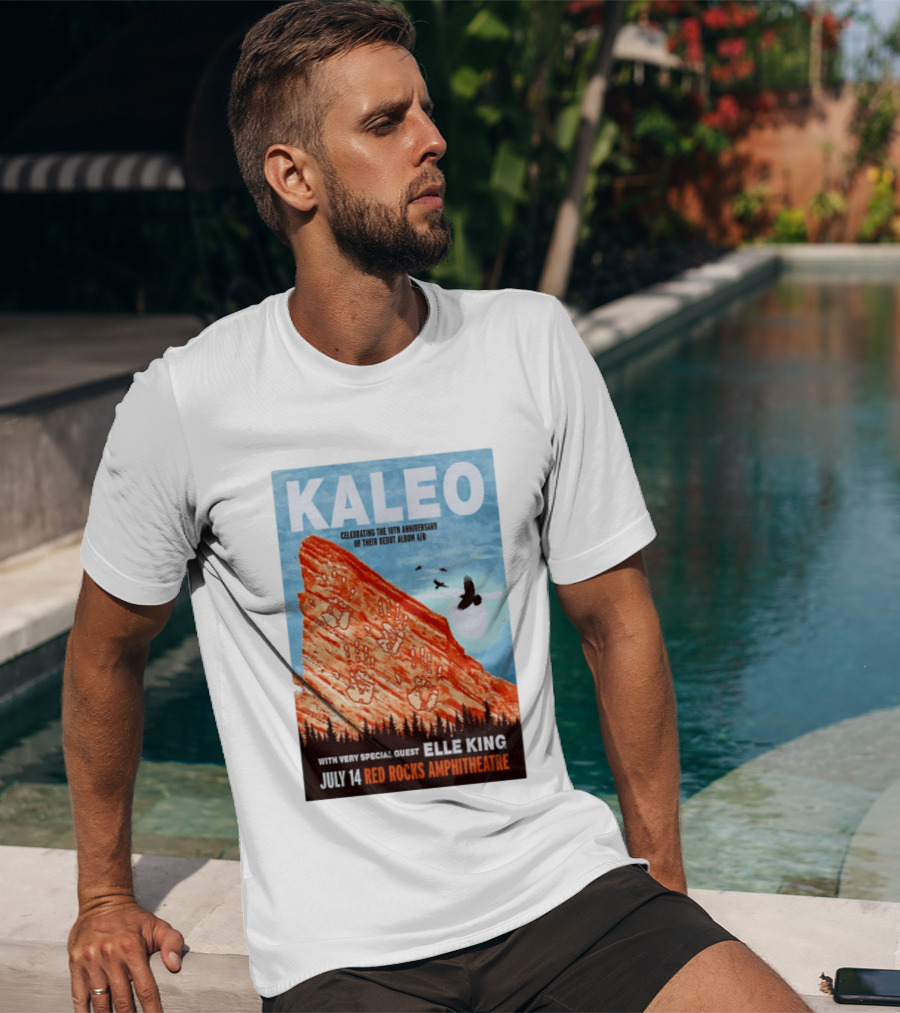 Kaleo Celebrating 10th Anniversary A/B With Guest Elle King July 14 Red Rocks Amphitheatre T-Shirt
