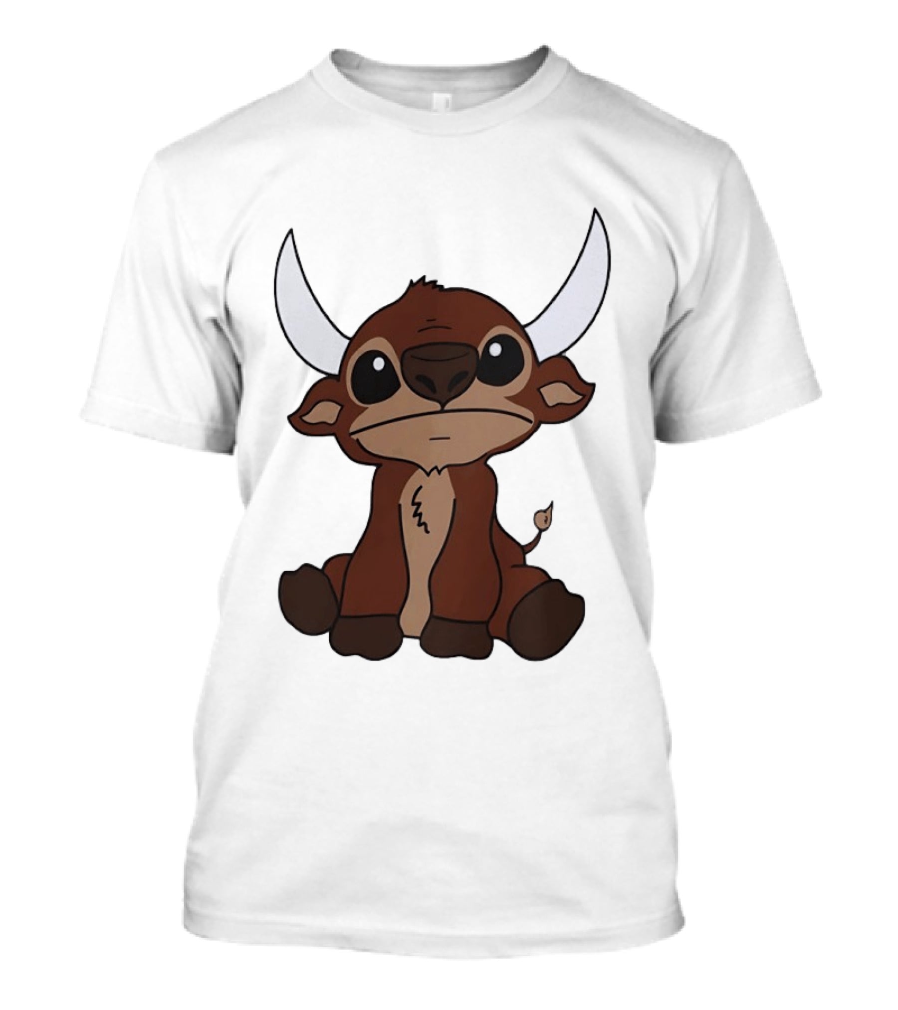 Minotaur Buffalo Bills Cute Cartoon Minotaur Character With Big Horns T-Shirt