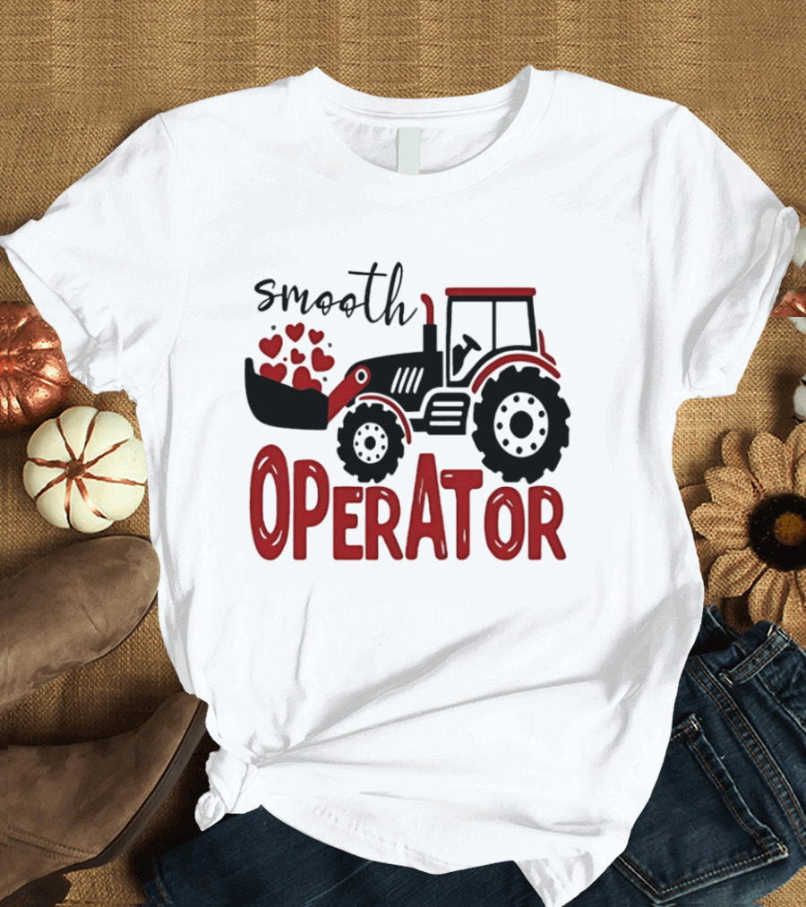 Smooth Operator Toddler Tractor Hearts T-Shirt