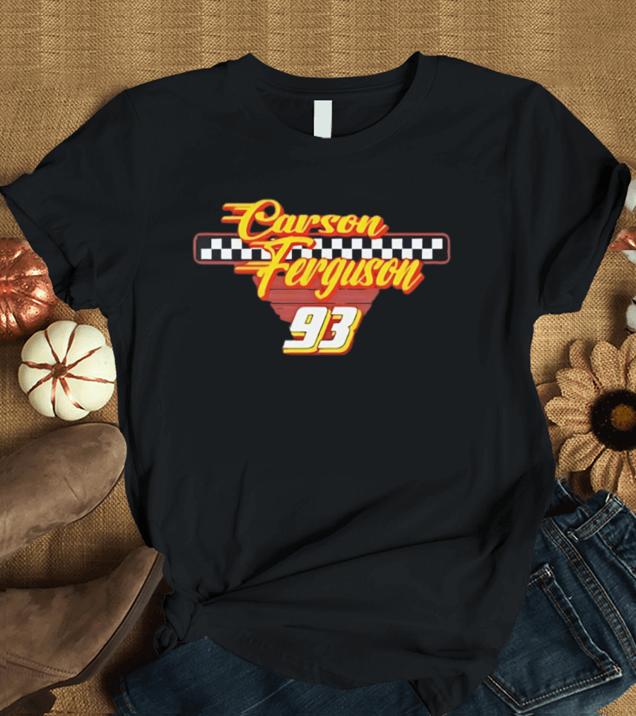 Carson Ferguson 93 Racing Checkered Flag T-Shirt
