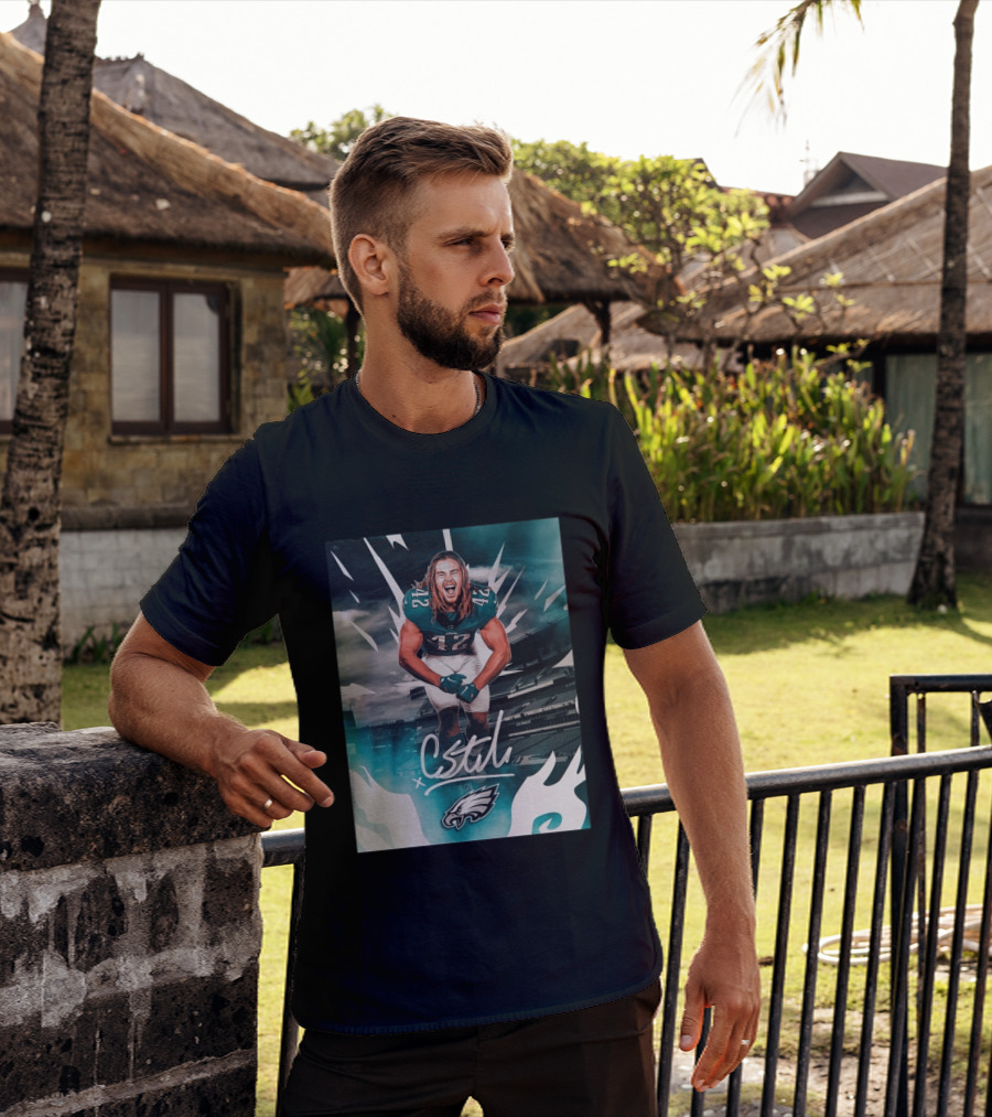 Philadelphia Eagles Carson Steele CStel X 42 Football Stadium Energy T-Shirt