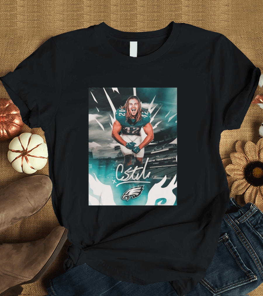Philadelphia Eagles Carson Steele CStel X 42 Football Stadium Energy T-Shirt