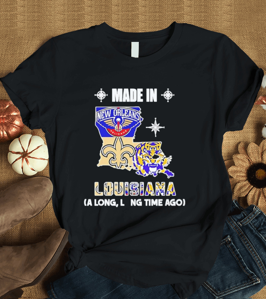 New Orleans Pelicans And Louisiana State Mashup A Long Long Time Ago T-Shirt