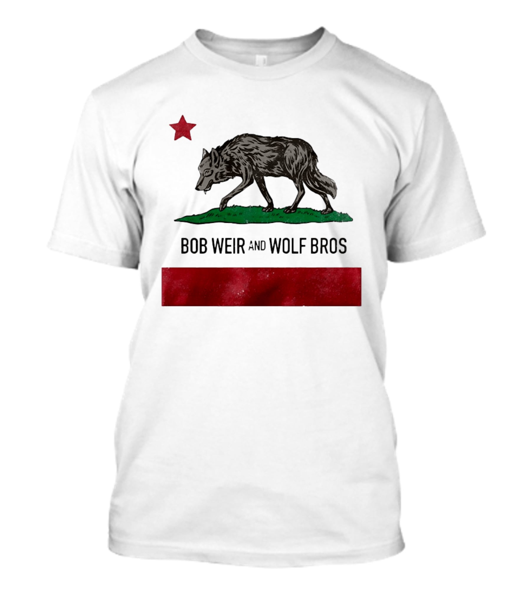 Bob Weir And Wolf Bros California Republic Wolf Star T-Shirt