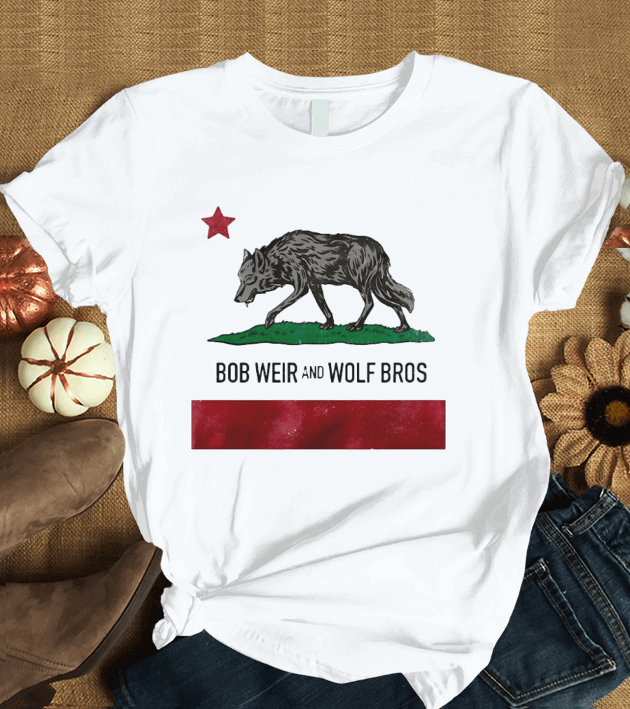 Bob Weir And Wolf Bros California Republic Wolf Star T-Shirt