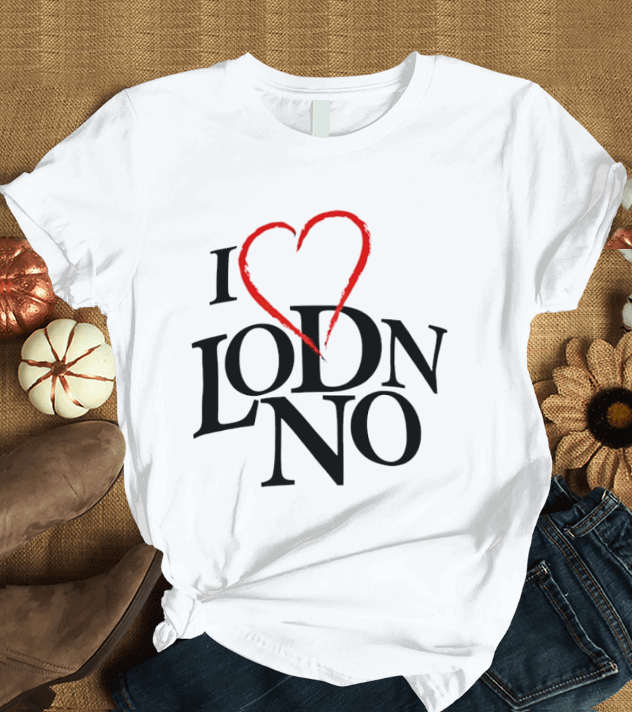 Unique I Love Lodon Style Text With Heart T-Shirt