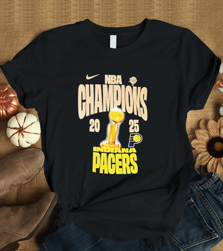 NBA Champions 2025 Indiana Pacers Trophy Nike T-Shirt