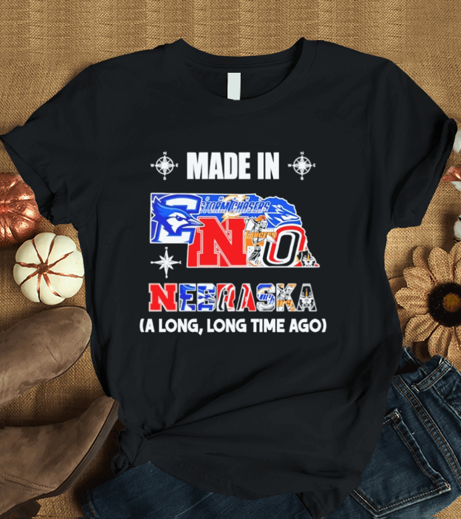 Made In Nebraska Long Time Ago College Sports State T-Shirt