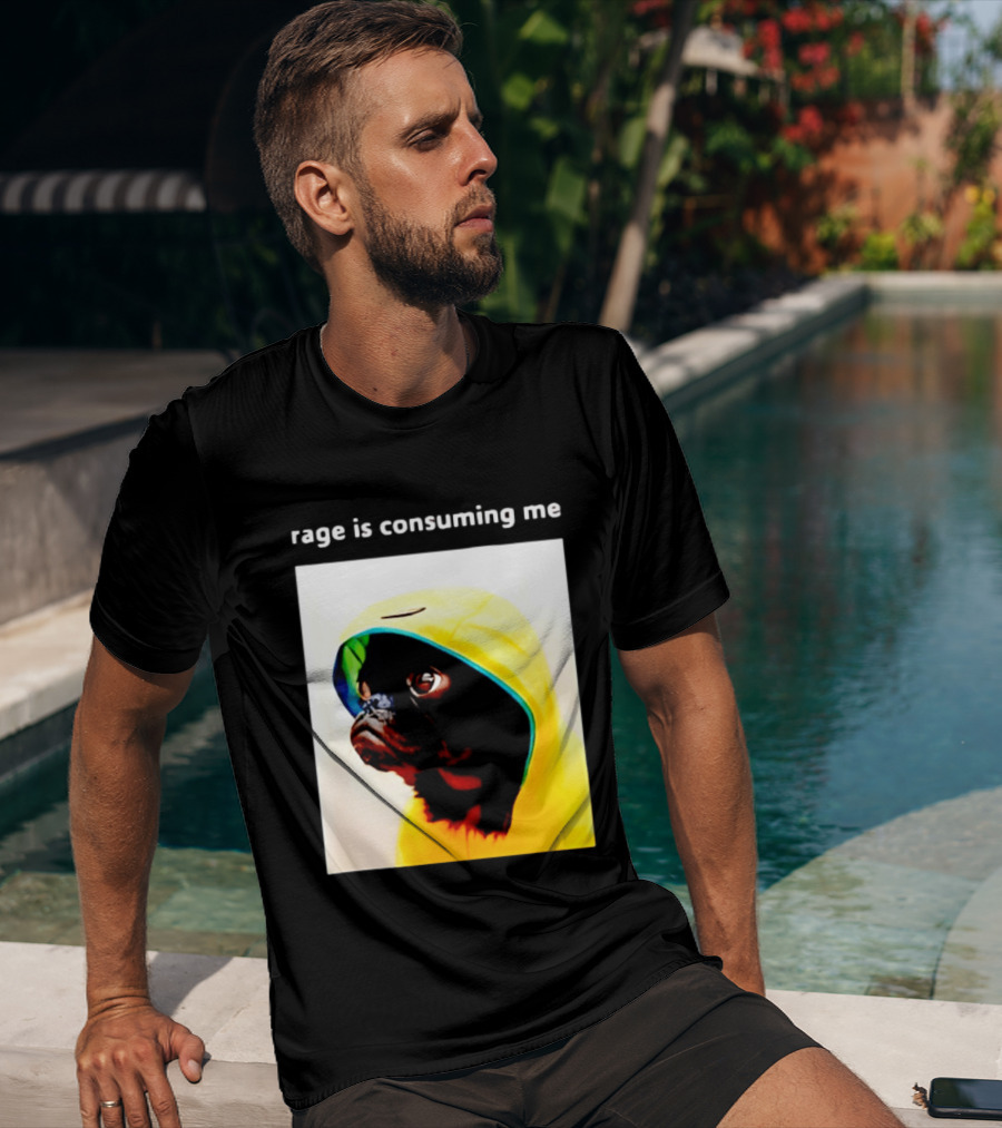 Rage Is Consuming Me Pug In Yellow T-Shirt