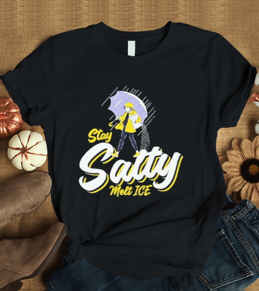 Stay Salty Umbrella Yellow Outfit Melt ICE T-Shirt