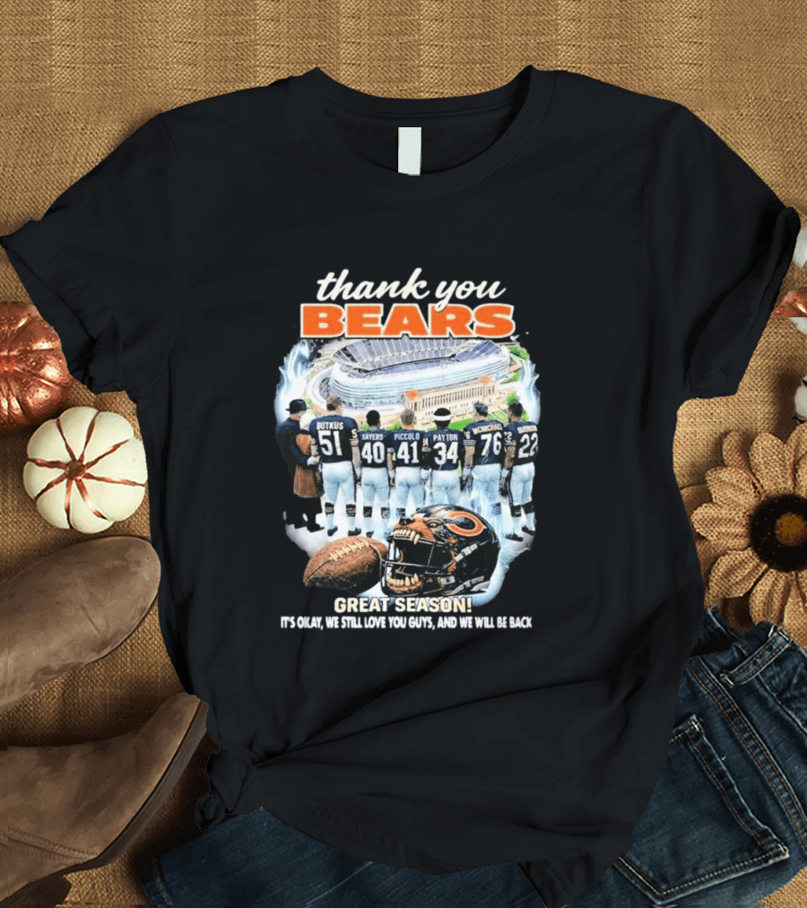 Thank You Bears Soldier Field Legends Great Season Players T-Shirt