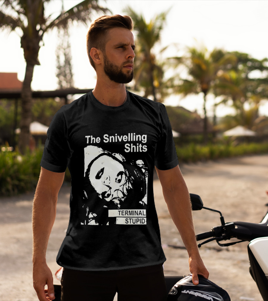 The Snivelling Shits Terminal Stupid Album Cover T-Shirt