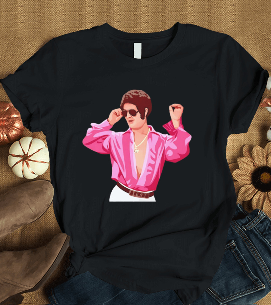 Tony Angelino Cartoon Parody Pink Sunglasses Iconic Look T-Shirt