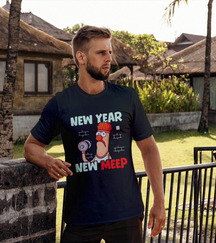 New Year New Meep Workout Motivation Cartoon T-Shirt